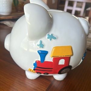 Piggy Bank with Choo Choo Train